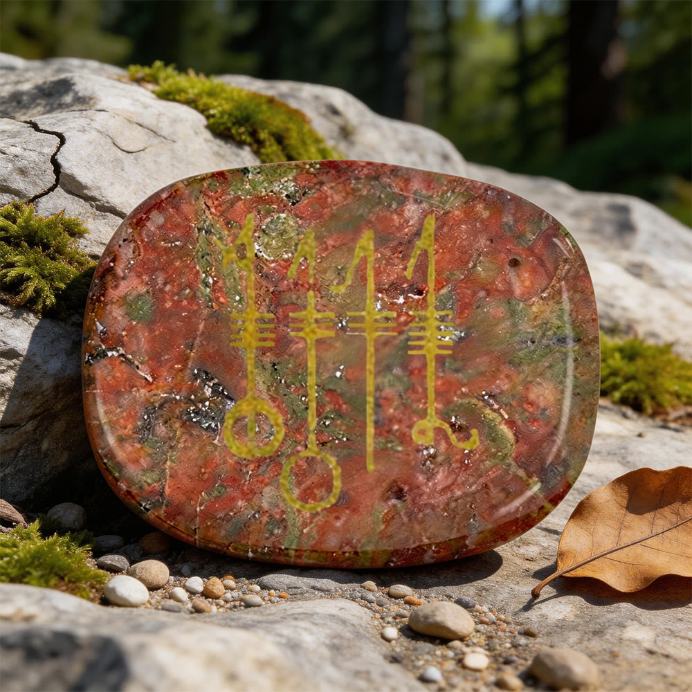 WorldNorse Viking Svefnthorn Restful Peace Rune Crystal Decor - Unakite - image 10