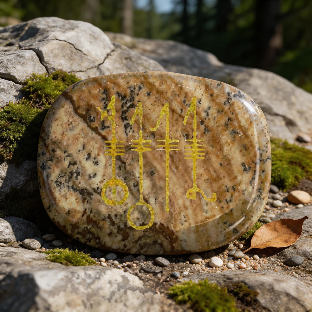 WorldNorse Viking Svefnthorn Restful Peace Rune Crystal Decor - Picture Jasper - image 13