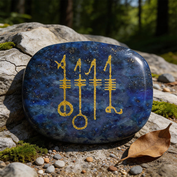 WorldNorse Viking Svefnthorn Restful Peace Rune Crystal Decor - Lapis Lazuli - image 8