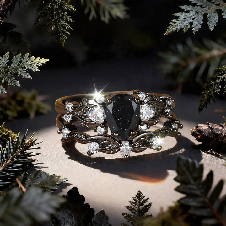 WorldNorse Járnviðr Dark Forest Ring Set - UK Size T1/2 (US 10) - image 0