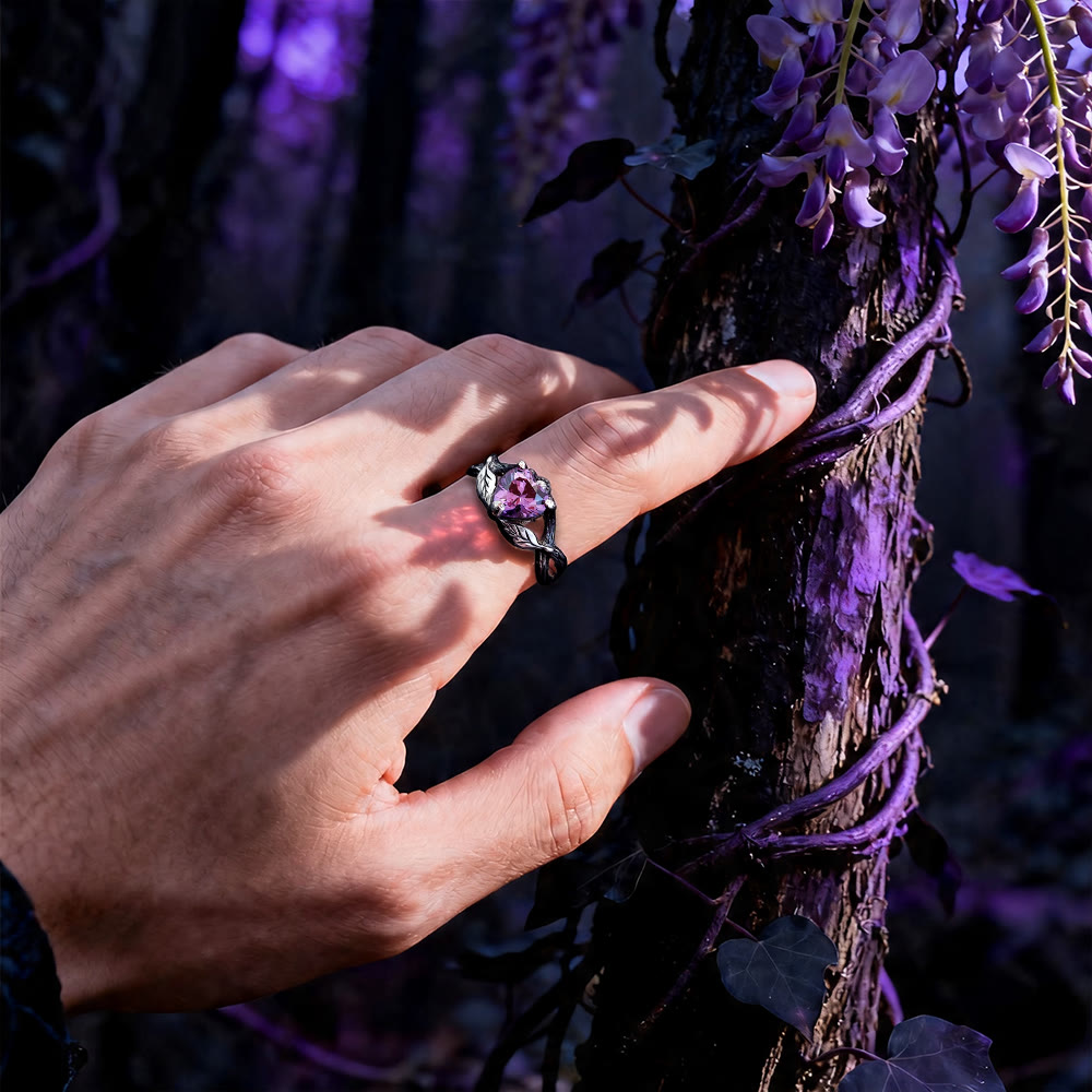 WorldNorse Love to Death Heart Amethyst Ring - image 1