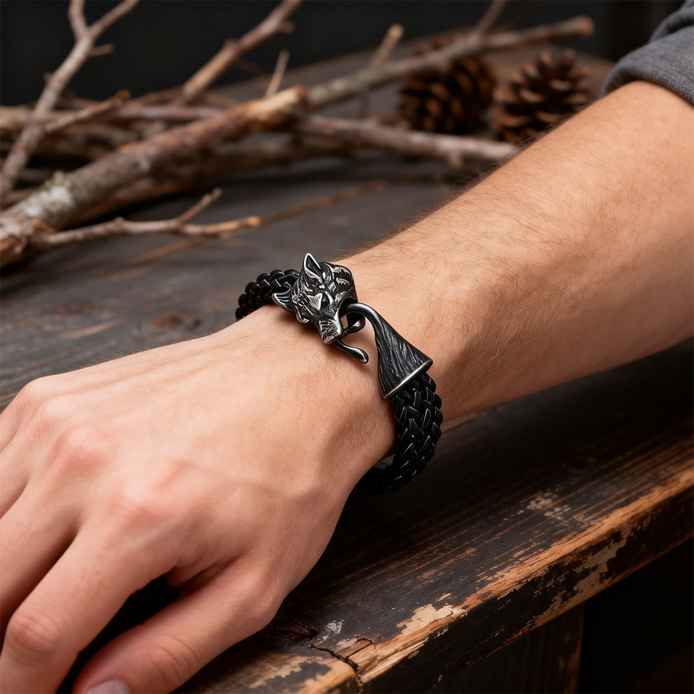 WorldNorse Norse Viking Amulet Odin's Wolf Bracelet - image 7