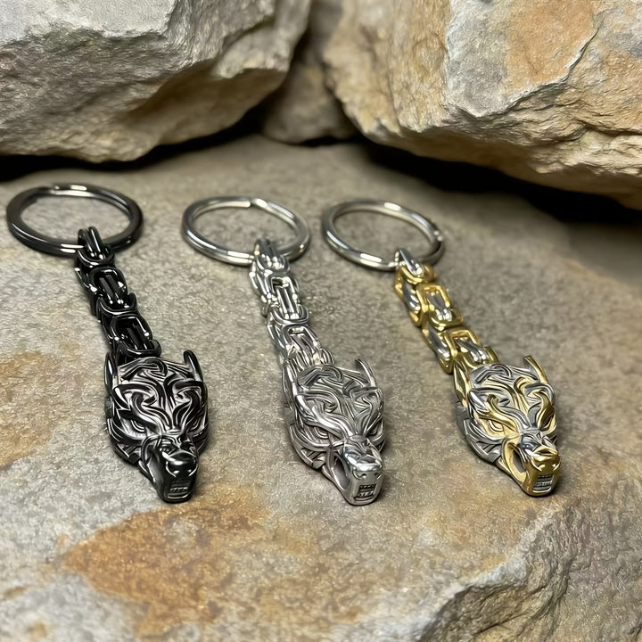 WorldNorse "Fenrir's Might" Viking Wolf Head Keychain - image 5