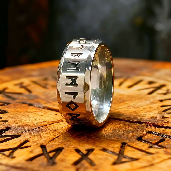WorldNorse Hammered Futhark Rune Viking Amulet Ring - image 7