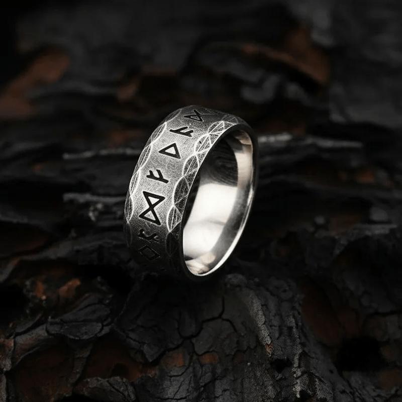WorldNorse Hammered Futhark Rune Viking Amulet Ring - image 3