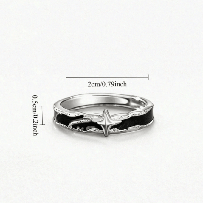 WorldNorse Midnight Solitary Star Fearless Promise Ring - image 6