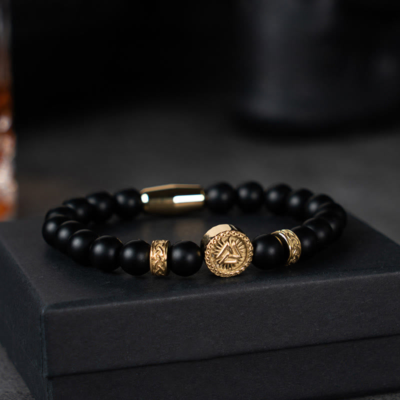WorldNorse Odin Valknut Warrior Bracelet - Valknut#Gold - 21CM - NO THANKS - image 2