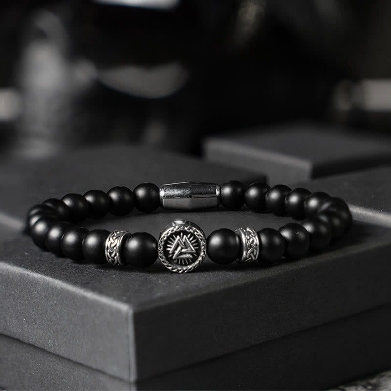 WorldNorse Odin Valknut Warrior Bracelet - Valknut#Silver - 21CM - NO THANKS - image 1