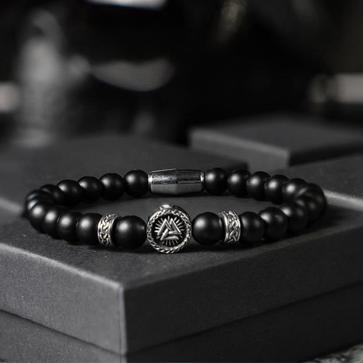 WorldNorse Odin Valknut Warrior Bracelet - Valknut#Silver - 21CM - NO THANKS - image 1