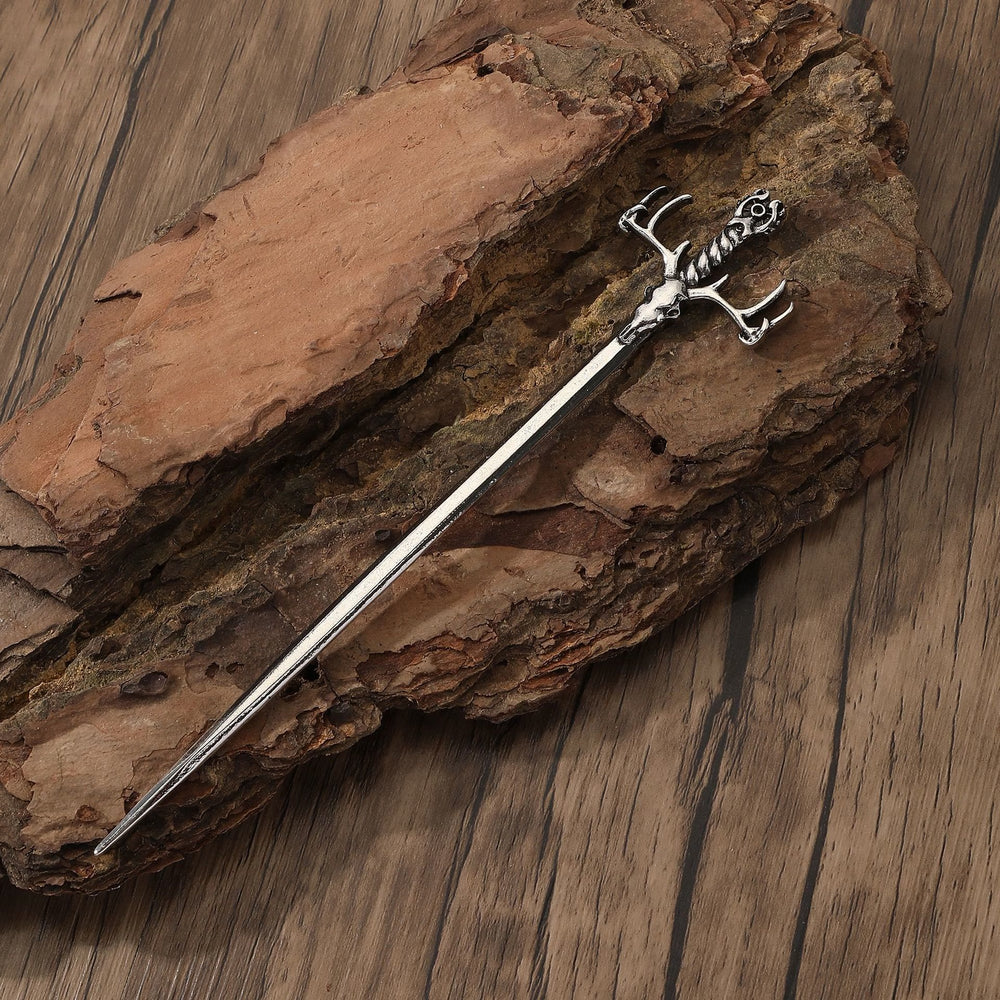 WorldNorse Carved Norse Stag Sword Hairpin - image 1