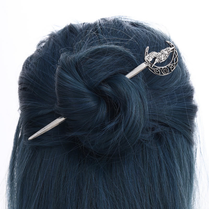 WorldNorse Viking Howling Wolf Hairpin - image 1