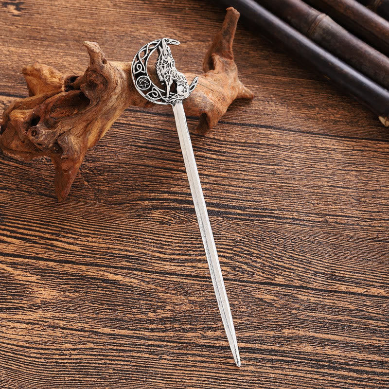 WorldNorse Viking Howling Wolf Hairpin - Wolf - image 0