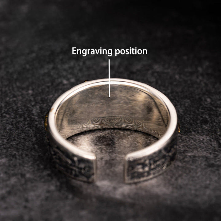 WorldNorse Handcrafted 925 Silver Sword Norse Dragon Open Ring - US 13-14 - YES PLEASE - image 5