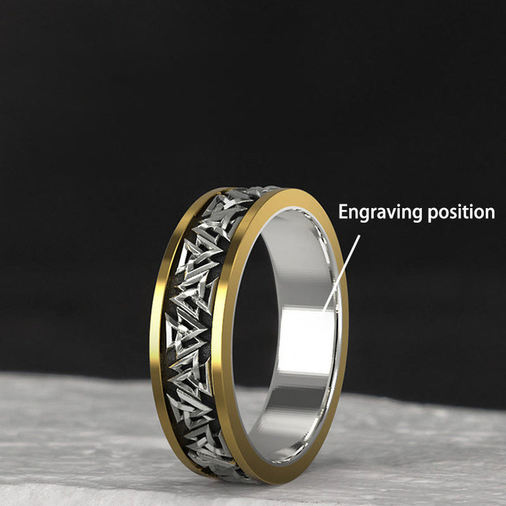 WorldNorse Handcrafted 925 Silver Nordic Valknut Ring - UK Size Y（US 12） - YES PLEASE - image 3