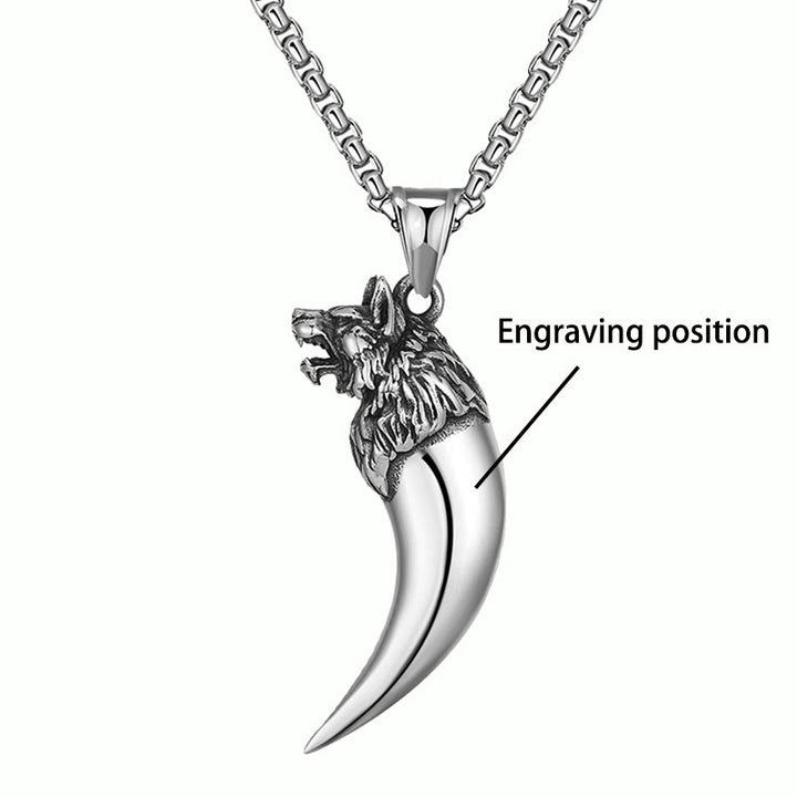 WorldNorse Handcrafted 925 Silver Wolf Tooth Necklace - 80cm - YES PLEASE - image 2