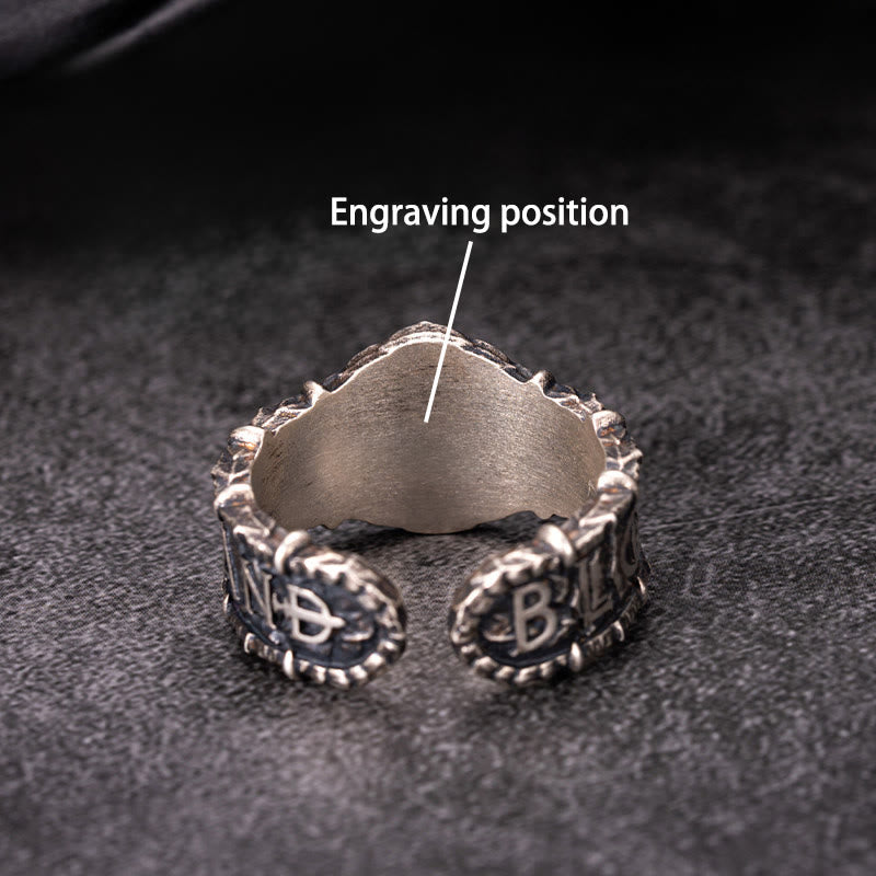 WorldNorse Handcrafted 925 Silver Vintage Dragon Emblem Ring - US 11-US 12 - YES PLEASE - image 5