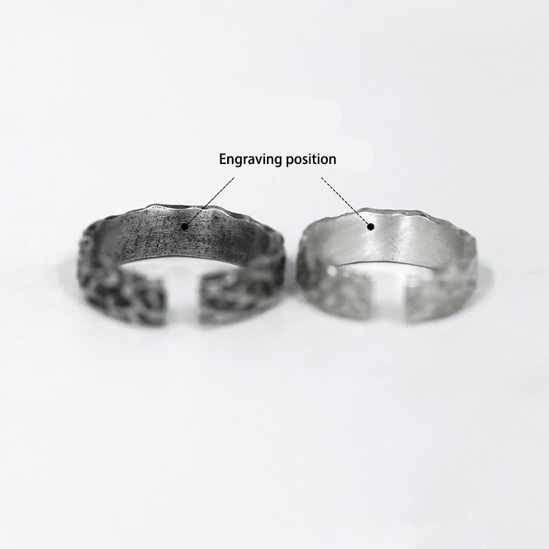 WorldNorse Handcrafted 999 Silver Handmade Rugged Surface Ring - Retro Black - YES PLEASE - image 4