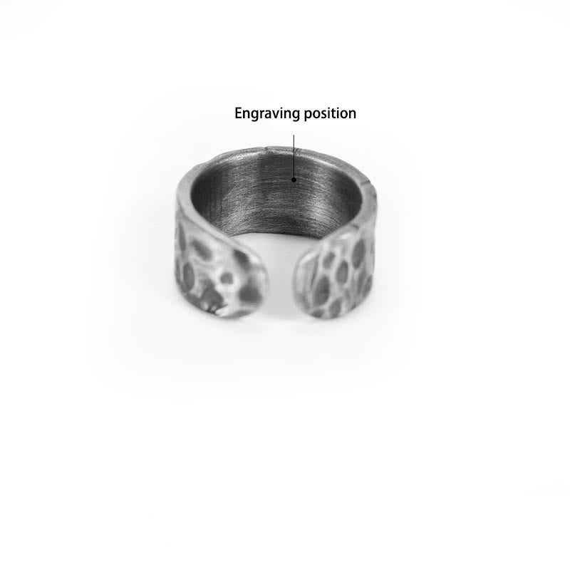 WorldNorse Handcrafted 999 Silver Skull Encrusted Inscribed Artisan Ring - Adjustable - YES PLEASE - image 4