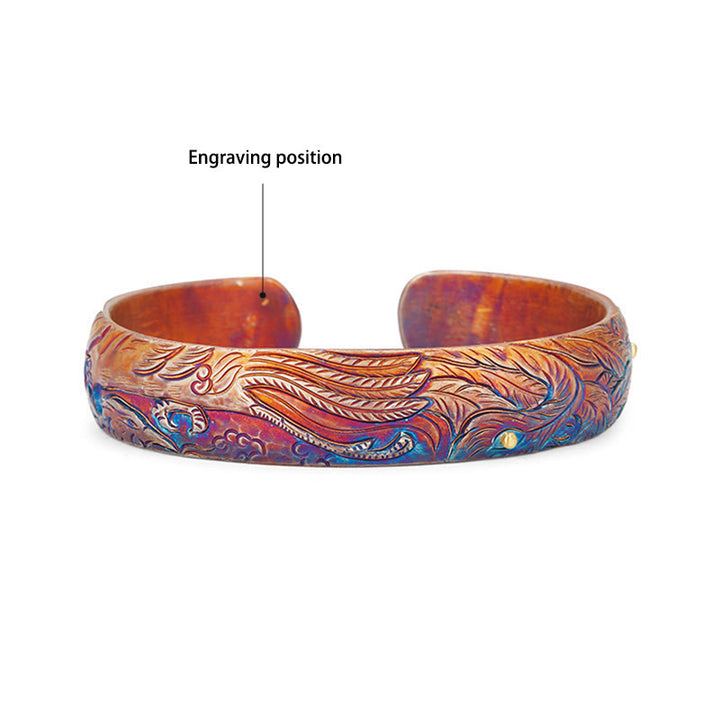 WorldNorse Handcrafted 999 Gold Hued Feather Engraved Bracelet - Inner Circumference 19 cm - YES PLEASE - image 4