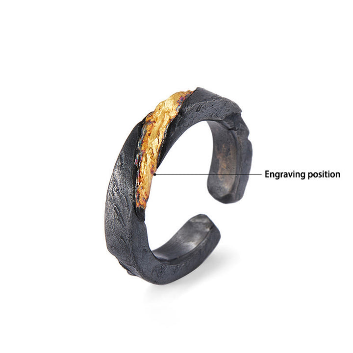 WorldNorse Handcrafted 999 Gold Flowing Fire Rugged Branch Ring - Inner Circumference 62.5-65 mm - YES PLEASE - image 3