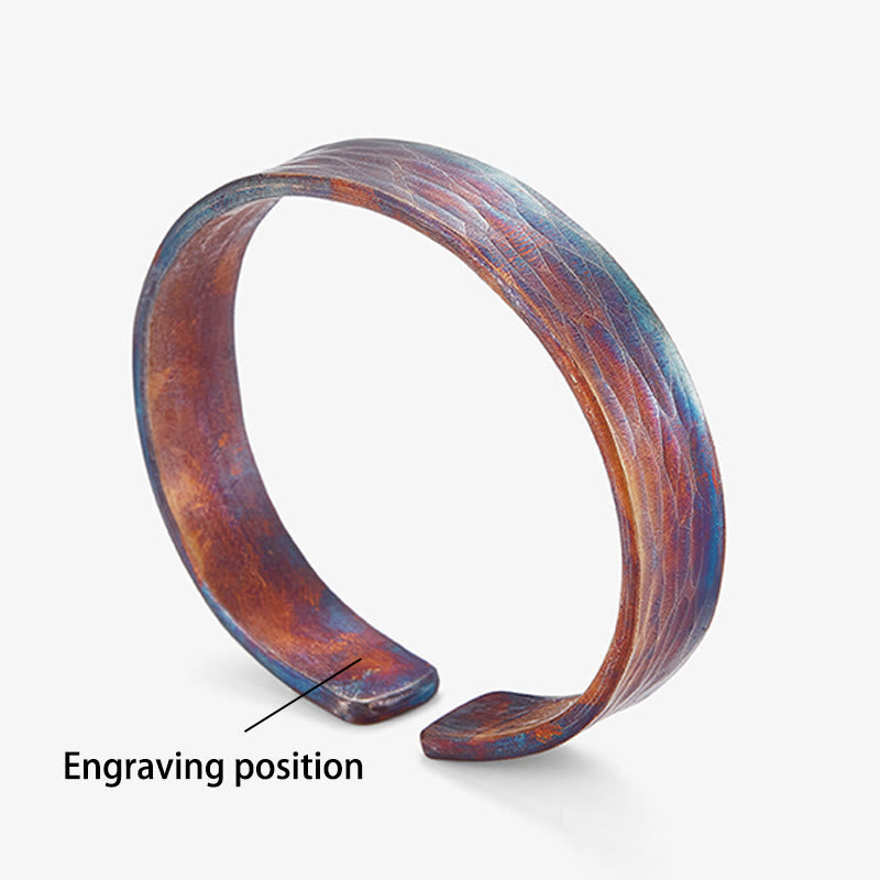 WorldNorse Handcrafted 999 Silver Iridescent Leaf Texture Bracelet - Inner Circumference 19 cm - YES PLEASE - image 3