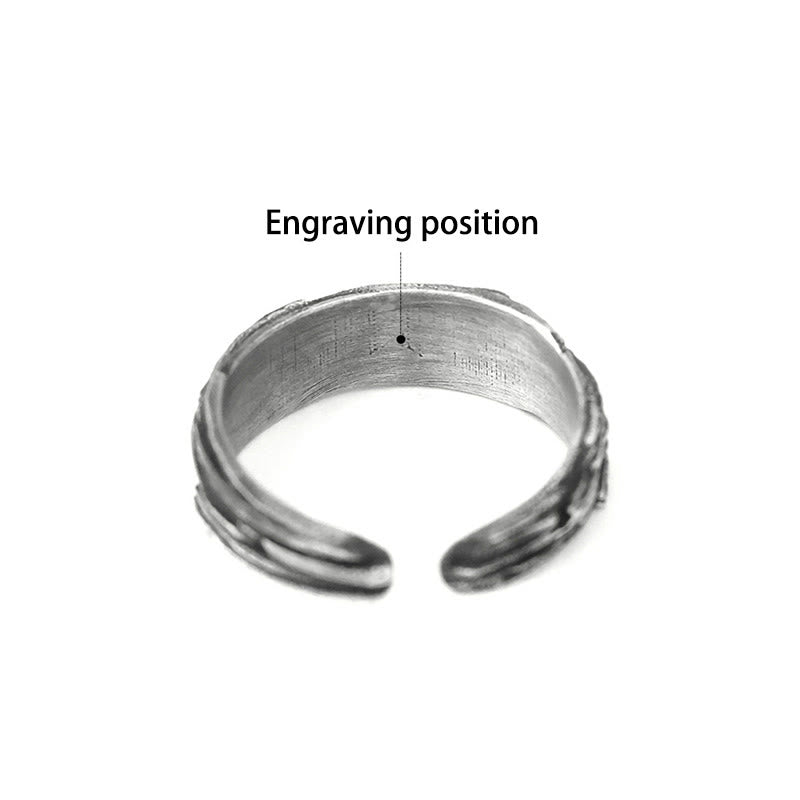 WorldNorse Handcrafted 999 Silver Timber Texture Ring - Large (US 7-US 10) - YES PLEASE - image 5