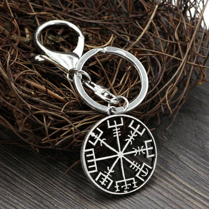 WorldNorse Vegvisir Compass Keychain - Vegvisir - image 0