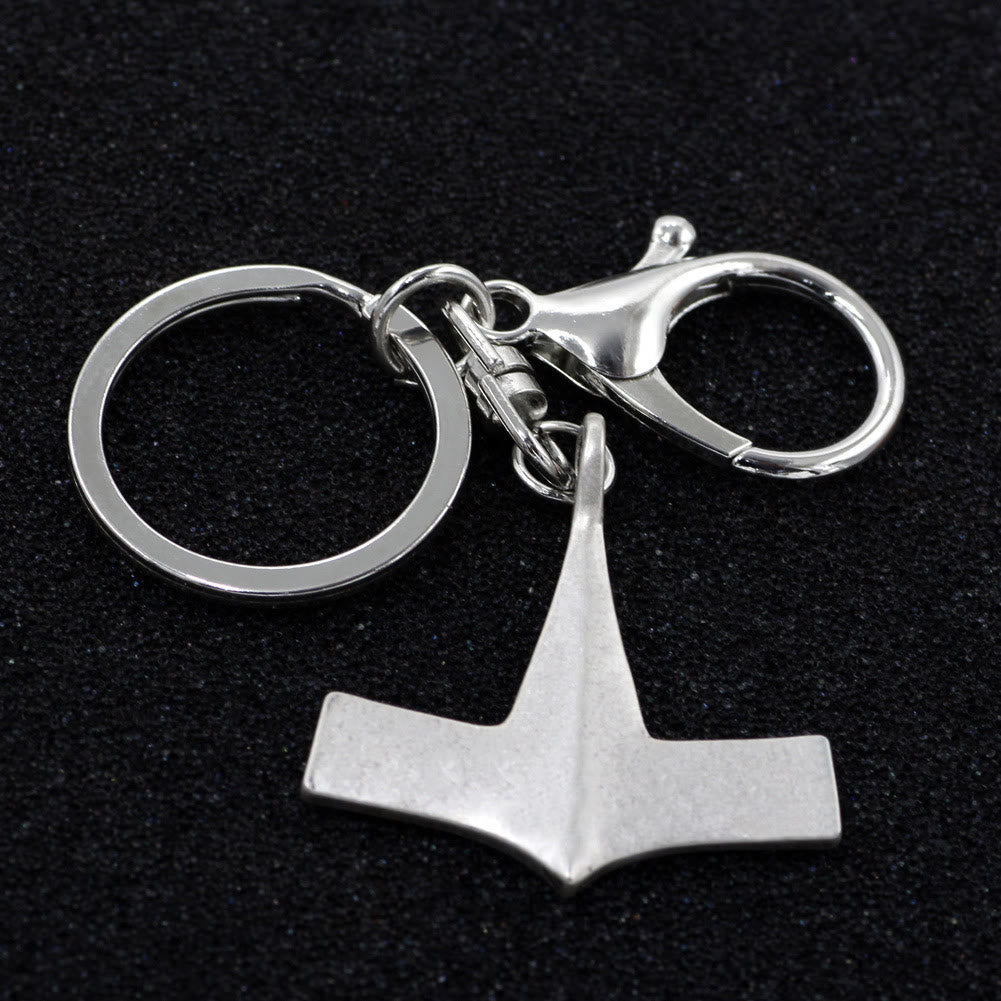 WorldNorse Antique Textured Mjolnir Keychain - image 3