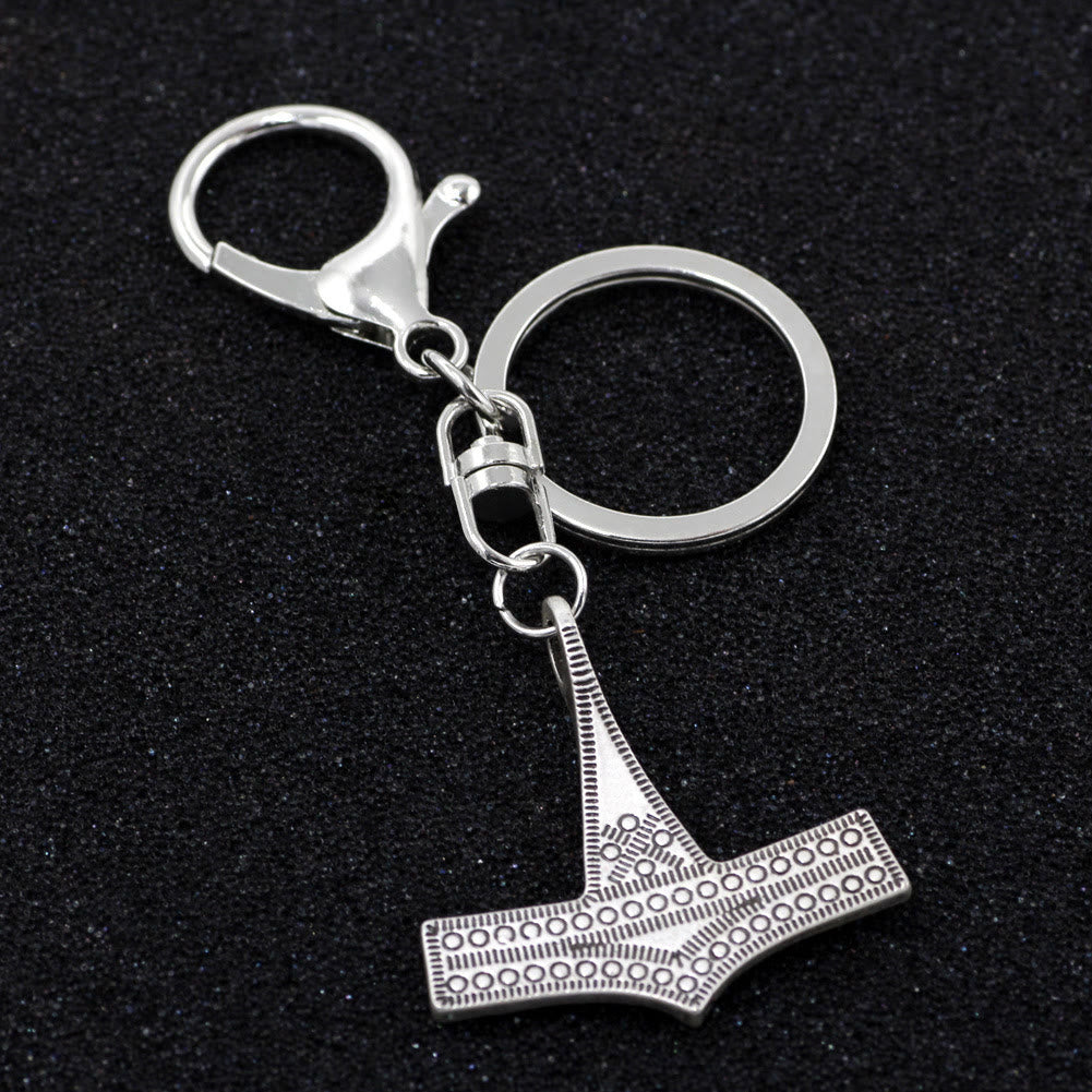 WorldNorse Antique Textured Mjolnir Keychain - image 2