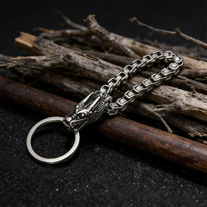 WorldNorse Vintage Dragon Woven Chain Keychain - image 7