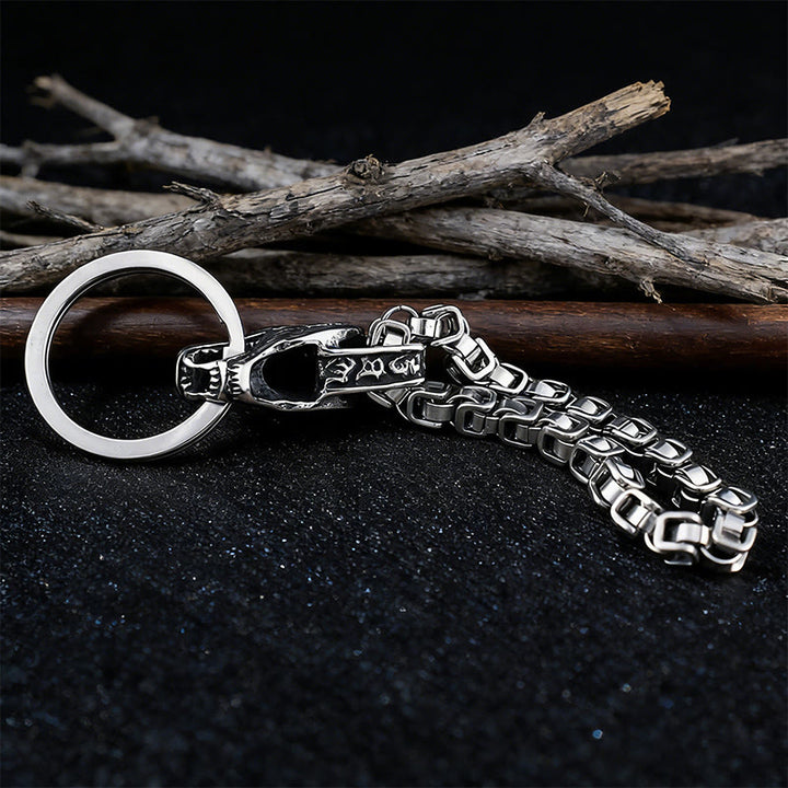 WorldNorse Vintage Dragon Woven Chain Keychain - image 5