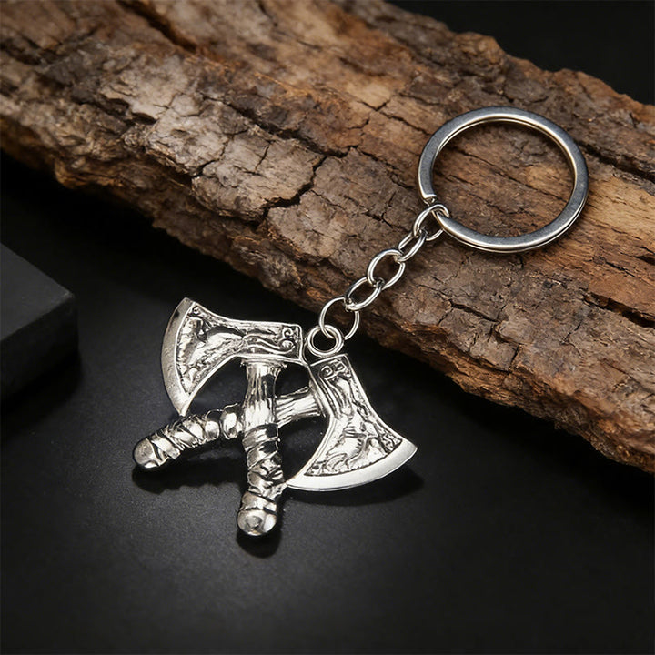 WorldNorse Assorted Carved Viking Axe Keychain - Style#5 - image 11