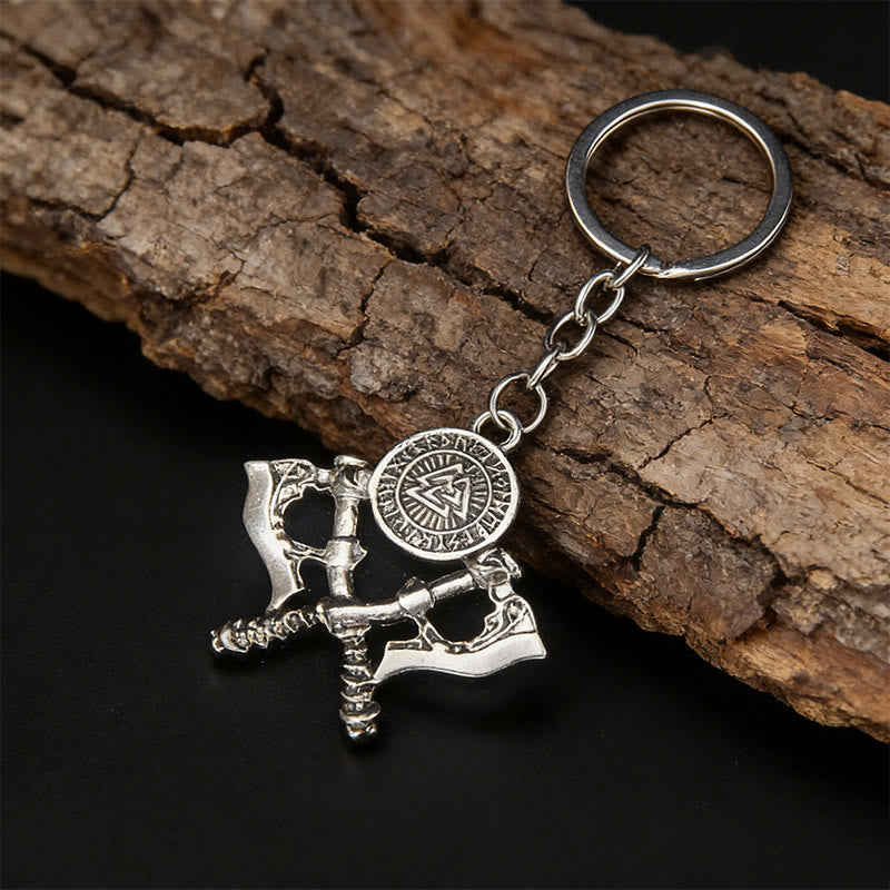 WorldNorse Assorted Carved Viking Axe Keychain - Style#4 - image 9