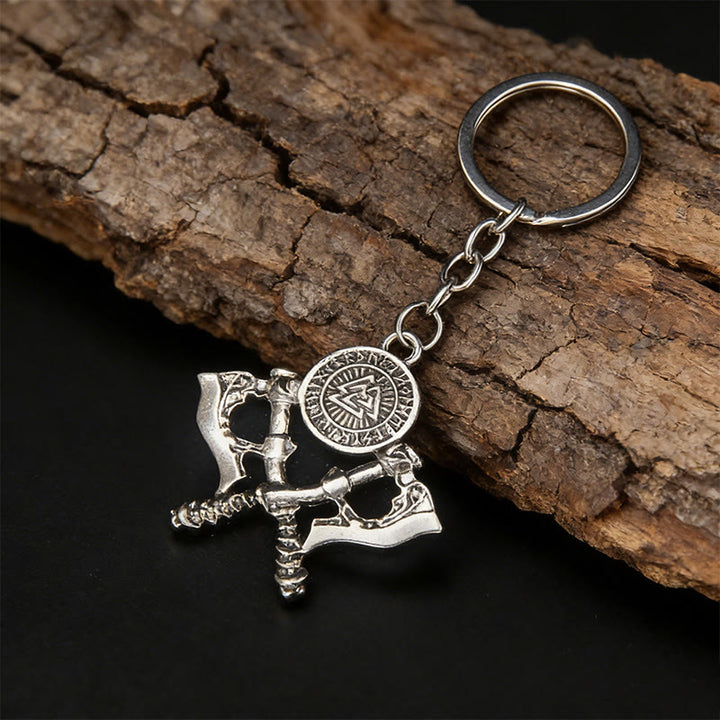 WorldNorse Assorted Carved Viking Axe Keychain - Style#4 - image 9