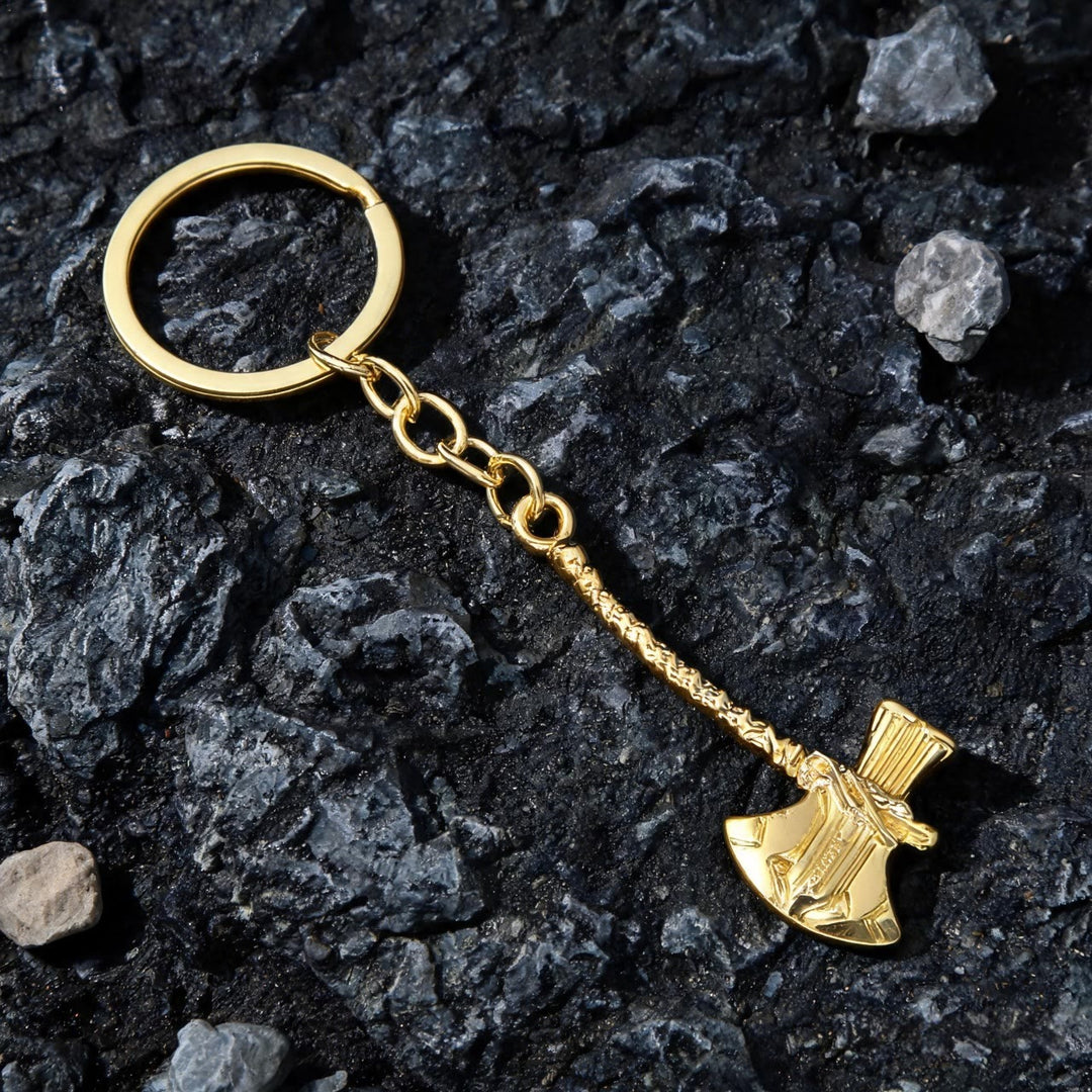 WorldNorse Wrapped Handle Viking Axe Keychain - Gold - image 3