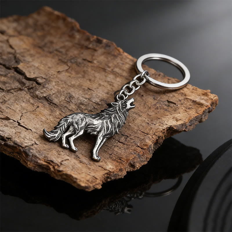 WorldNorse Strength Symbol Fenrir Wolf Keychain - image 1