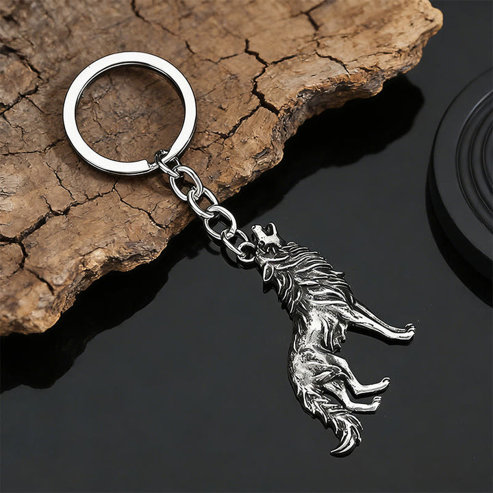WorldNorse Strength Symbol Fenrir Wolf Keychain - image 2