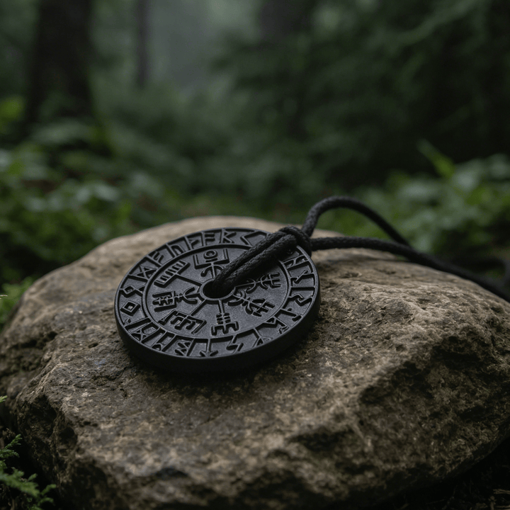 WorldNorse Double Sided Rune Vegvisir Compass Necklace - image 5