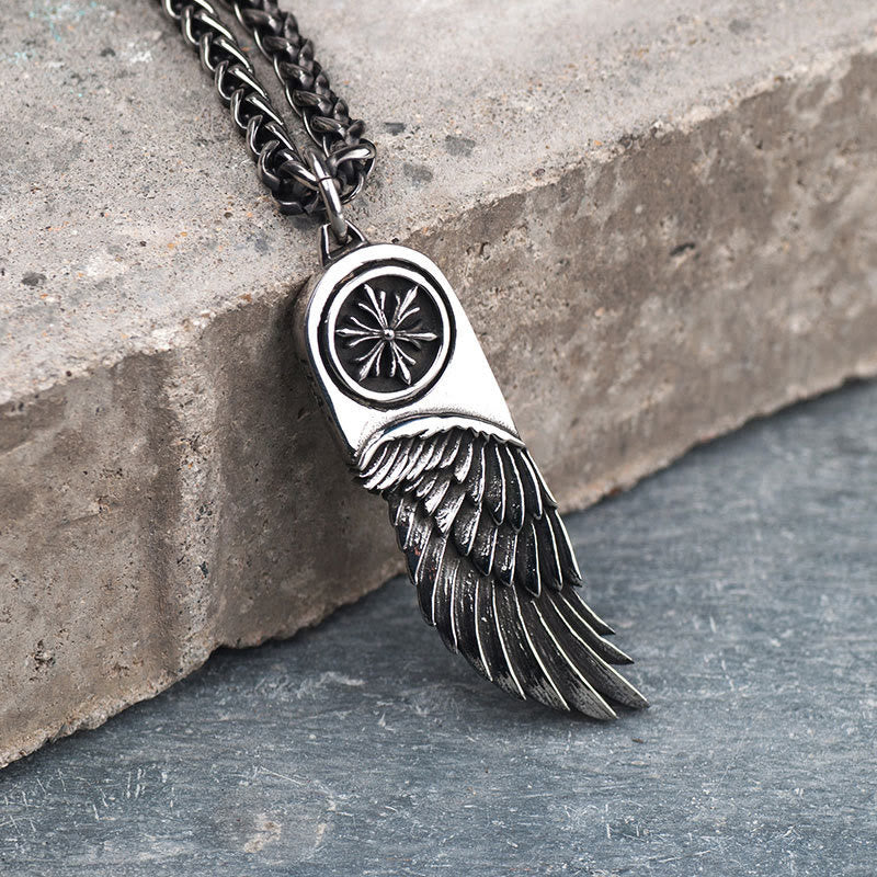 WorldNorse Eye of Horus Wing Necklace - Wheat Chain - image 2