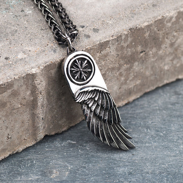 WorldNorse Eye of Horus Wing Necklace - Wheat Chain - image 2