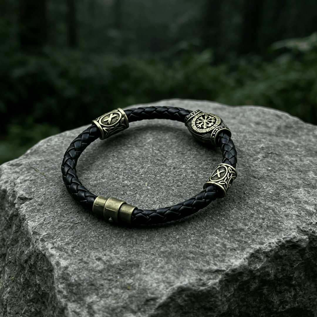 WorldNorse Viking Vegvisir Compass Rune Carve Bracelet - image 3