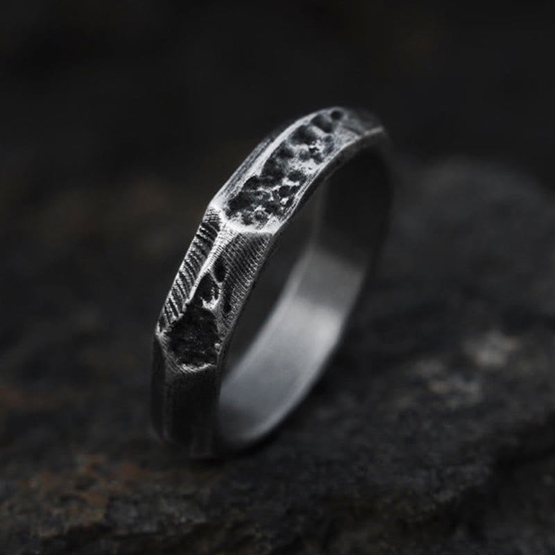 WorldNorse Handcrafted 999 Silver Vintage Geometric Hammered Ring - image 3
