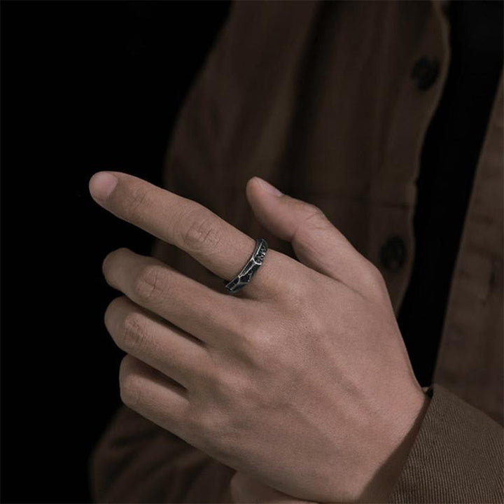 WorldNorse Handcrafted 999 Silver Vintage Geometric Hammered Ring - image 6