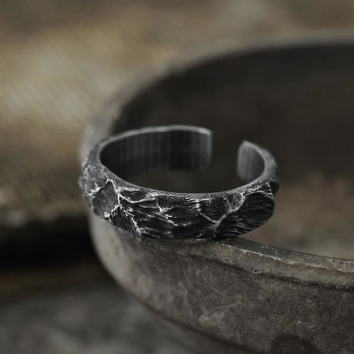 WorldNorse Handcrafted 999 Silver Antiqued Mountain Ridge Ring - image 3