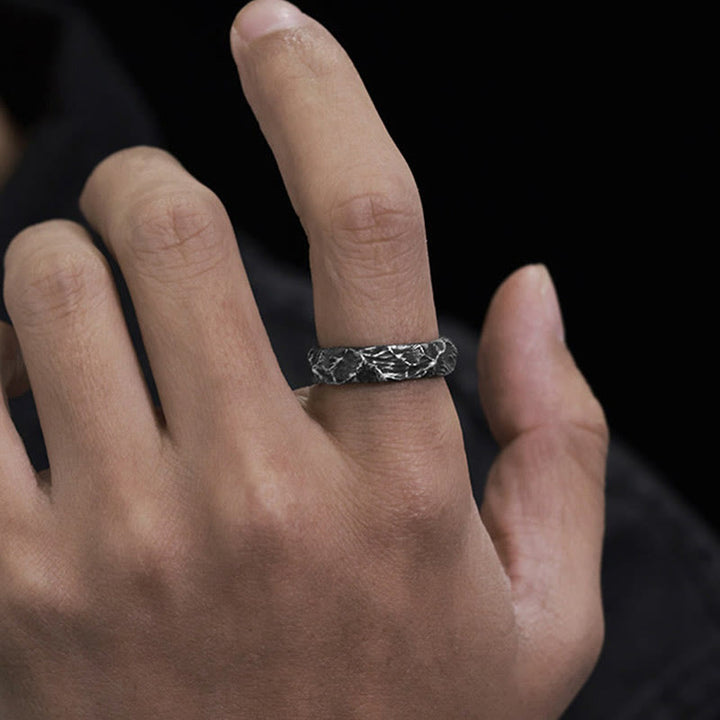 WorldNorse Handcrafted 999 Silver Antiqued Mountain Ridge Ring - image 7