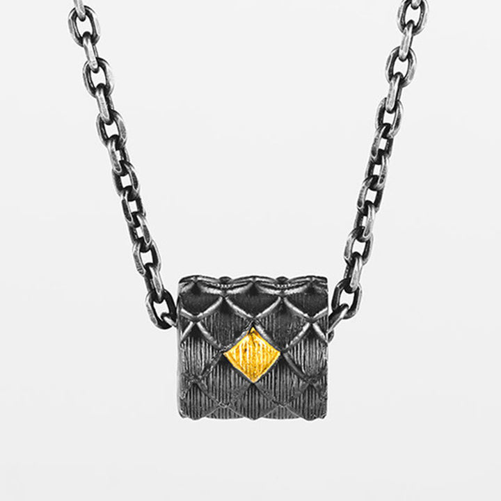 WorldNorse Handcrafted 999 Silver Dragon Scale Barrel Bead Necklace - With 55cm Silver Chain - image 3