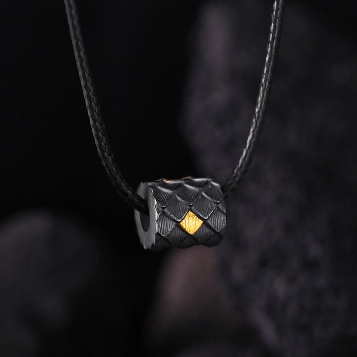 WorldNorse Handcrafted 999 Silver Dragon Scale Barrel Bead Necklace - image 0