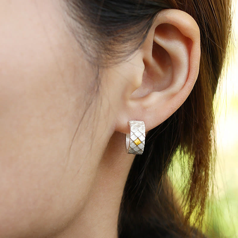 WorldNorse Handcrafted 999 Silver Dragon Scale Earrings - image 9