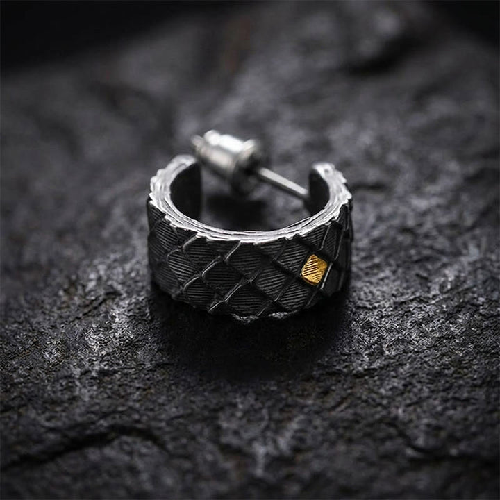 WorldNorse Handcrafted 999 Silver Dragon Scale Earrings - image 4