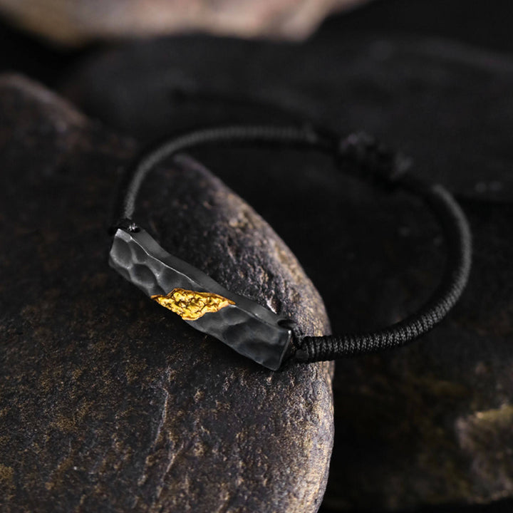 WorldNorse Handcrafted 999 Silver Mountain Texture Bracelet - image 3